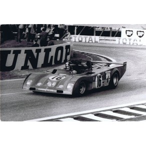 Post card 1973 Ferrari 312 PB n°16 Arturo Merzario + Carlos Pace / Scuderia Ferrari / Le Mans 24 hours (France)