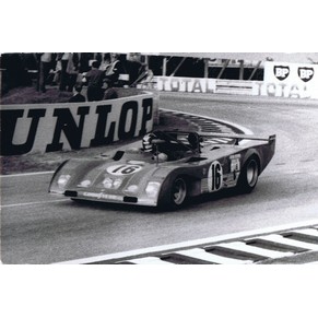 Post card 1973 Ferrari 312 PB n16 Arturo Merzario + Carlos Pace / Scuderia Ferrari / Le Mans 24 hours (France)