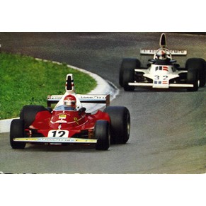 Post card 1975 Ferrari 312 T F1 n°12 Niki Lauda / Monza (Italy)
