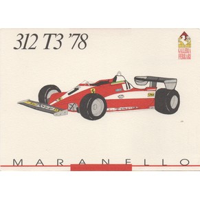 Post card 1978 Ferrari 312 T3 / Galleria Ferrari