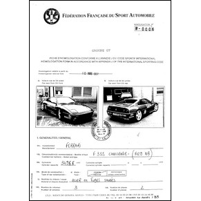 Fiches d'homologation F.F.S.A.