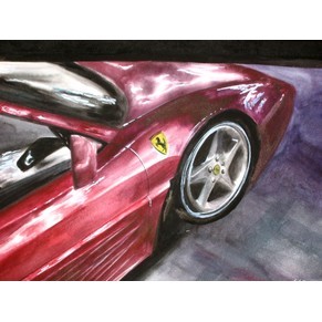 Ferrari 355 watercolor on velin / Vivien Kleczek
