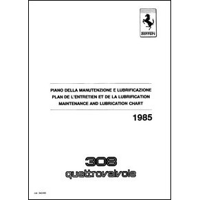 Plan de l'entretien et de la lubrification