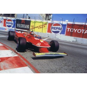 Photo 1980 Ferrari 312 T5 F1 n°2 Gilles Villeneuve / Long Beach (Usa)