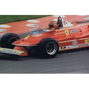 Photo 1980 Ferrari 312 T5 F1 n°2 Gilles Villeneuve / Brands Hatch (England)