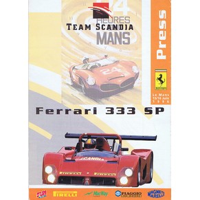 Dossier de presse 1996 Scandia Ferrari 333 SP Le Mans