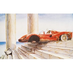 Lithography Ferrari 330 P4 / Alain Mirgalet