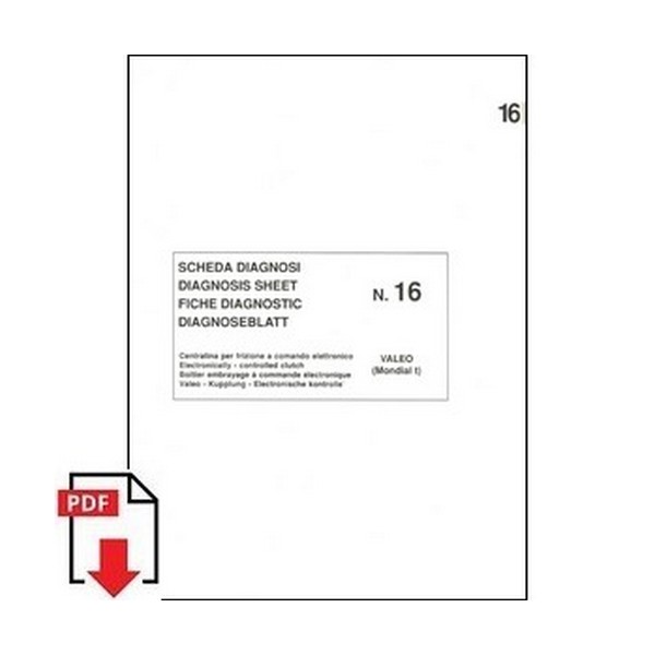 1990 Ferrari Diagnosis sheet n16 Valeo (Mondial T) PDF (it/fr/uk/de)