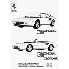 1987 Ferrari Mondial 3.2 + Cabriolet owners manual 435/87 PDF (it/fr/de)