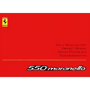 2000 Ferrari 550 Maranello owners manual 1618/00 PDF (it/fr/uk/de)
