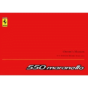 2000 Ferrari 550 Maranello owners manual 1636/00 PDF (it/fr/uk/de)