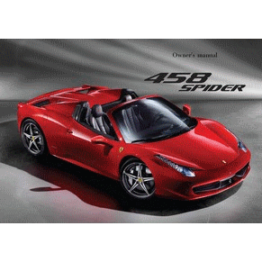 2011 Ferrari 458 Spider owners manual 3849/11 PDF (uk)