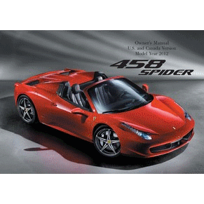 2011 Ferrari 458 Spider owners manual 4019/11 PDF (us)