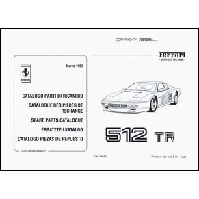 1992 Ferrari 512 TR spare parts catalogue 708/92 PDF (it/fr/ukde/es)