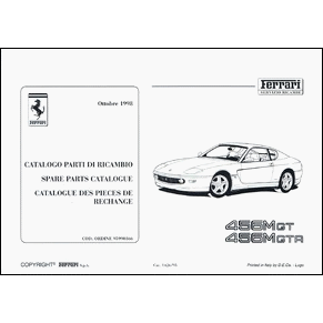 1998 Ferrari 456M GT + GTA spare parts catalogue 1426/98 PDF (it/fr/uk)
