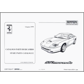 1999 Ferrari 550 Maranello spare parts catalogue 1501/99 PDF (it/fr/uk)