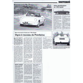 Alfa Romeo tiré à part Revue Automobile n°2 1990