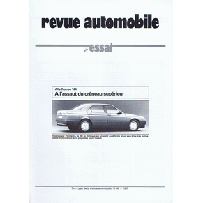 Alfa Romeo tiré à part Revue Automobile n°40 1987