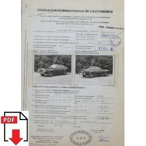 Fiche d'homologation FIA 1979 AMC Spirit PDF à télécharger