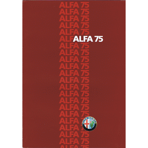 Brochure Alfa Romeo 75 1985 1.6 & 1.8 & 2.0 & 2.5 V6 (Germany)