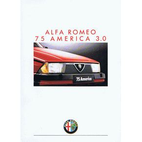 Brochure Alfa Romeo 75 1988 America 3.0 (Switzerland) (CH 881 224)