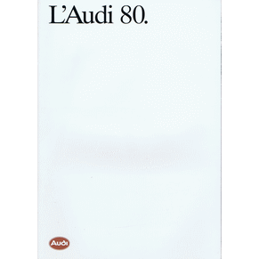 Brochure Audi 80 1986 80/CC/CD/GTE (599/1190.05.44)