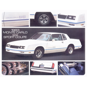 Brochure Chevrolet Monte Carlo 1983 SS PDF