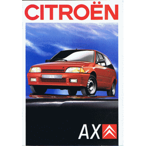 Brochure Citroen AX 1988 10E/RE K-Way 11RE/TRE 14TRS GT Sport 14D/RD