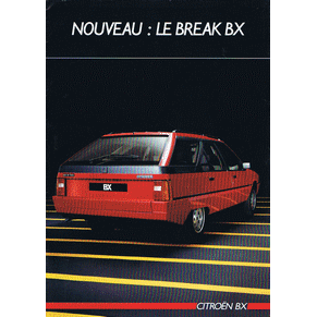 Brochure Citroen BX 1986 break 16RS 19TRS/19RD