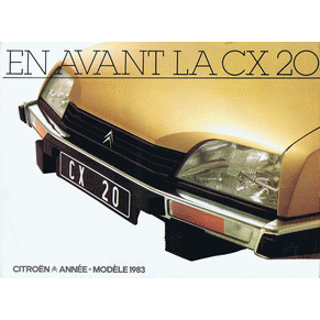 Brochure Citroen CX 1983 en avant la CX 20