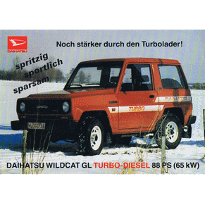 Brochure Daihatsu Wildcat GL 1985 (Germany)
