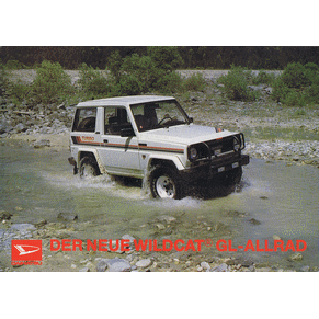 Brochure Daihatsu Wildcat GL/Sparcar 1000 1985 (Germany)