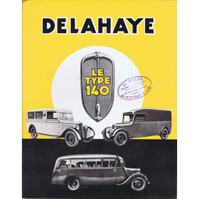 Brochure Delahaye le type 140 1938
