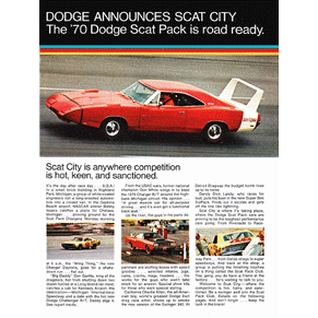 Brochure Dodge Scat Pack 1970 PDF