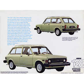 Brochure Fiat 128 station wagon 1974 PDF