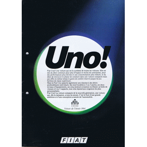 Brochure Fiat Uno 1985 (2.1322)