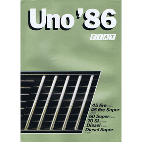 Brochure Fiat Uno 1986 (Switzerland)