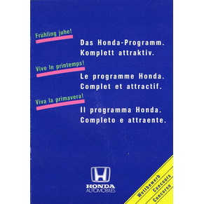 Brochure Honda 1985 range (Switzerland)