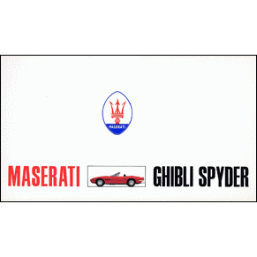 Brochure Maserati Ghibli Spyder 1969 PDF