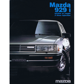 Brochure Mazda 929i 1986 berline et coupé 2 litres injection