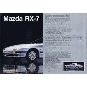 Brochure Mazda RX-7 1986