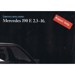 Brochure Mercedes Benz 190E2.3-16 1984 (Export) (02-00/0884)