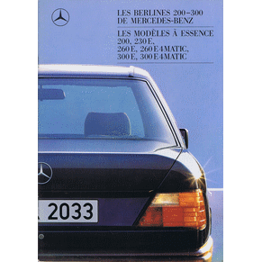 Brochure Mercedes Benz 200/230E/260E/300E 1987 (03-00/0887)