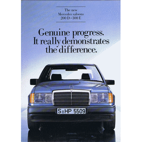 Brochure Mercedes Benz 200D/300E 1985 (Export) 02-00/0185)