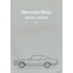 Brochure Mercedes Benz 380SEC/500SEC 1982 (03-02/1182)