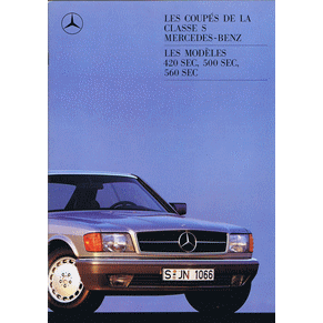 Brochure Mercedes Benz 420SEC/500SEC/560SEC 1988 (03-02/0888)