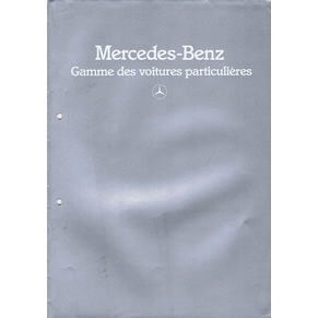 Brochure Mercedes Benz 1984 gamme voitures particulières (03-06/0984)