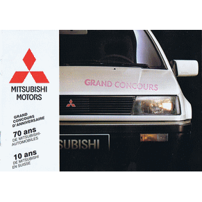 Brochure Mitsubishi 1987 range (Switzerland)