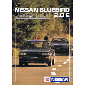 Brochure Nissan Bluebird catalyseur 2.0 E 1986 (Switzerland)