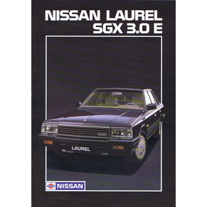 Brochure Nissan Laurel SGX 3.0 E 1986 (Switzerland)